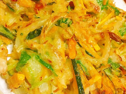 かぼちゃの皮で!アレンジ野菜かき揚げ